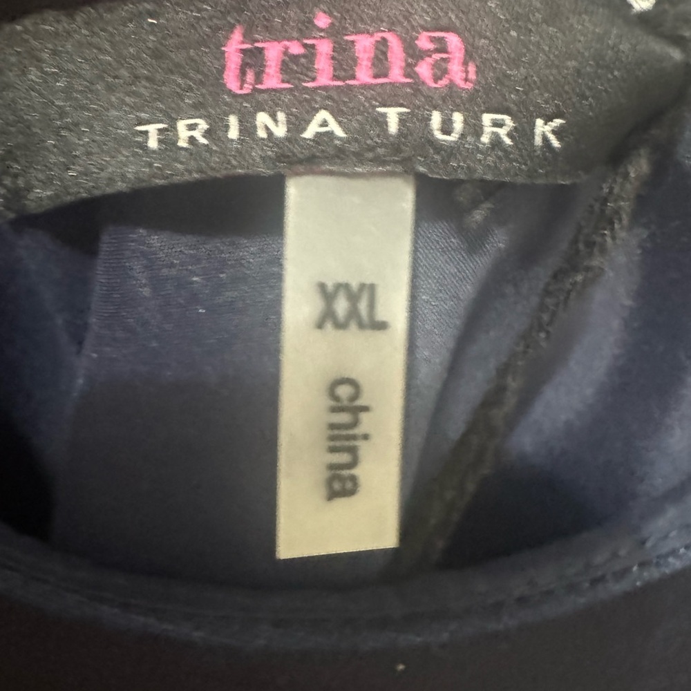 Trina Turk NWT Trina Turk Jasey Ruffle Sleeve Shift Dress Lish Roses Size XXL - Picture 4 of 6